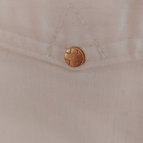 Liverpool NWT Classic White Denim Jacket 2XL Button-Front Trucker Style - Picture 9 of 12